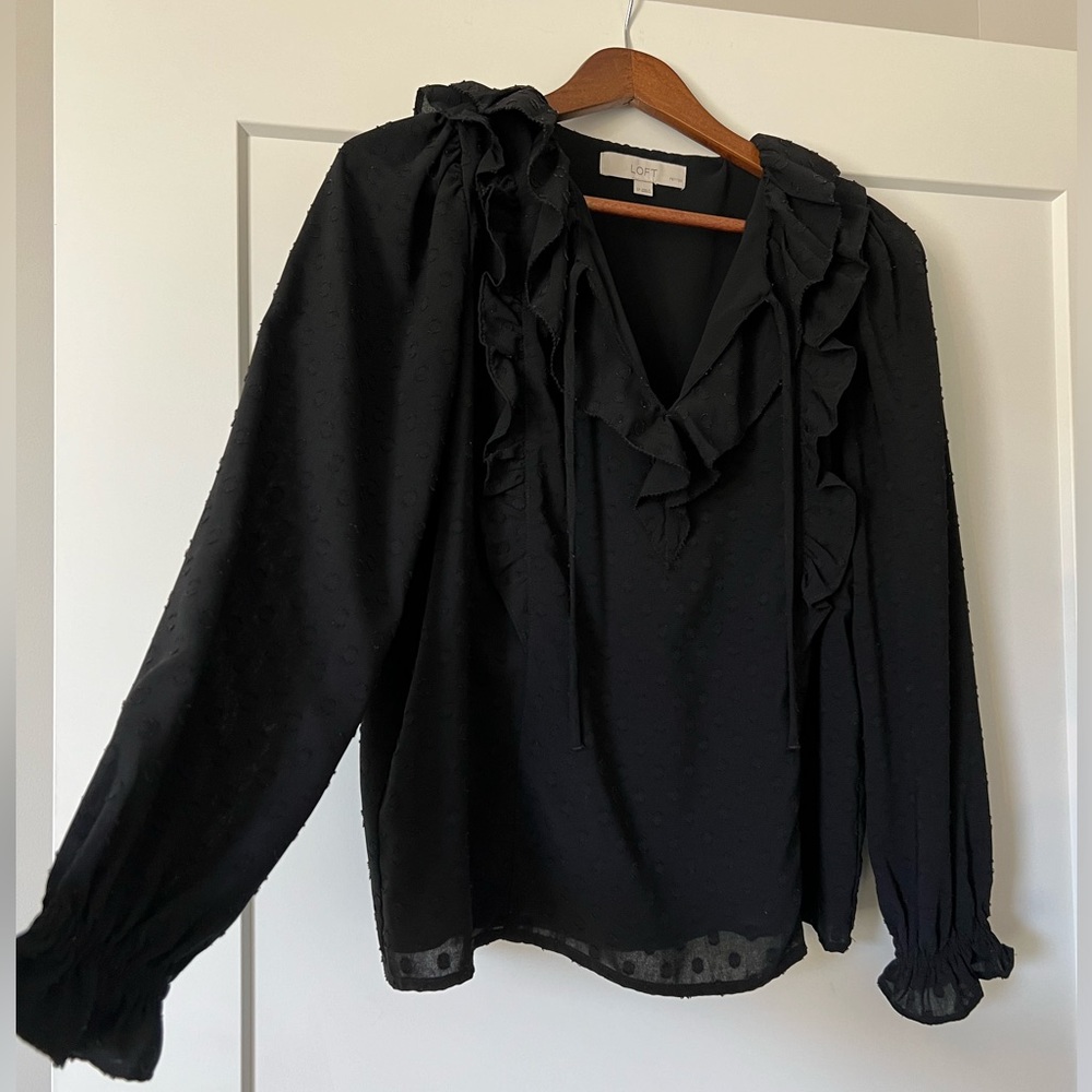 🖤Loft Ruffled Top (Size SP) - Picture 6 of 12